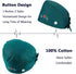 SATINIOR 4 Pieces Working Cap with Buttons, Unisex Bouffant Working Hat with Adjustable Sweatband...